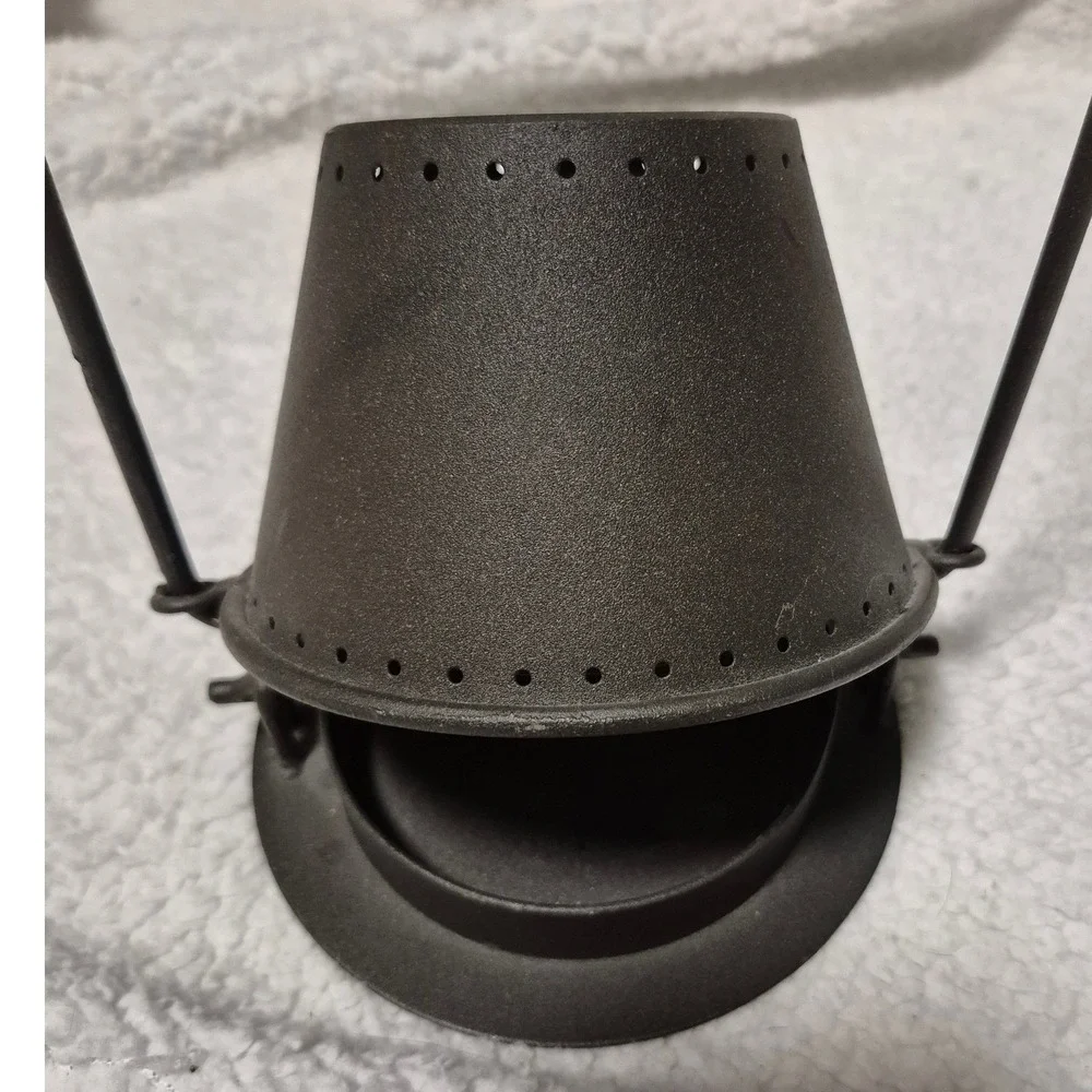 Yankee Candle Metal Punched Star Candle Holder Lantern Dark Bronze 13in